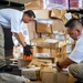 USS Carl Vinson (CVN70) Sailors Work in Hangar Bay