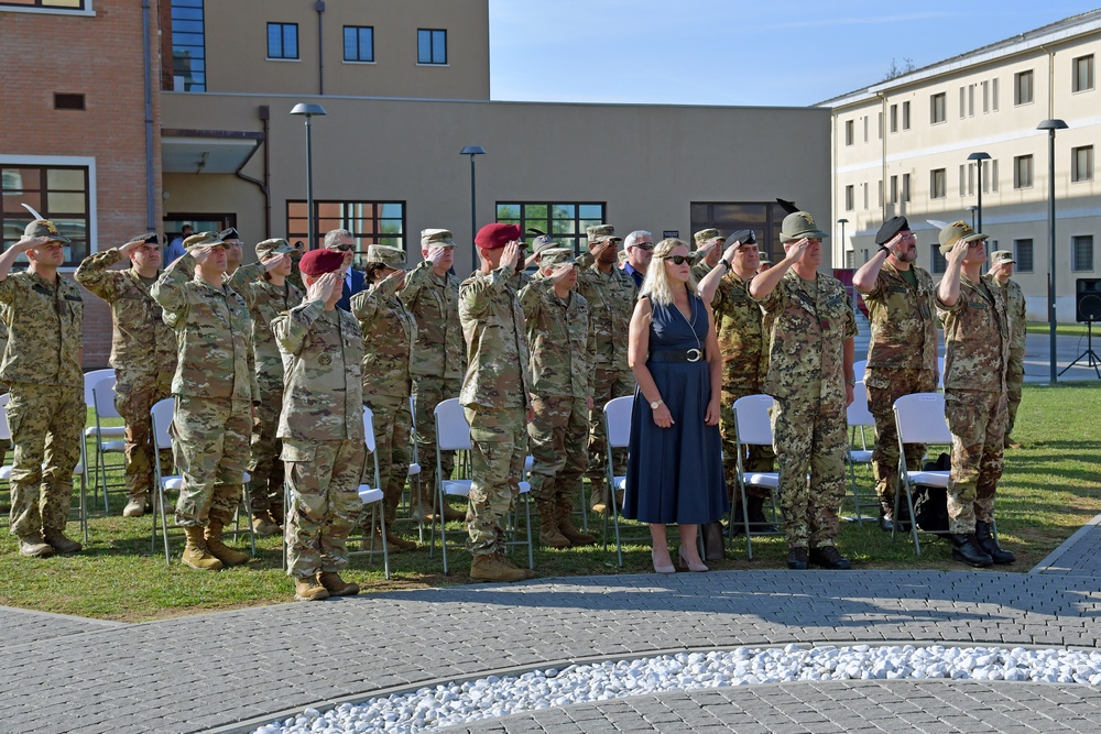 Appointment ceremony for Command Sgt. Maj. Sergio Bondielli, the command sergeant major to the U.S. Army Garrison Italy senior enlisted leader