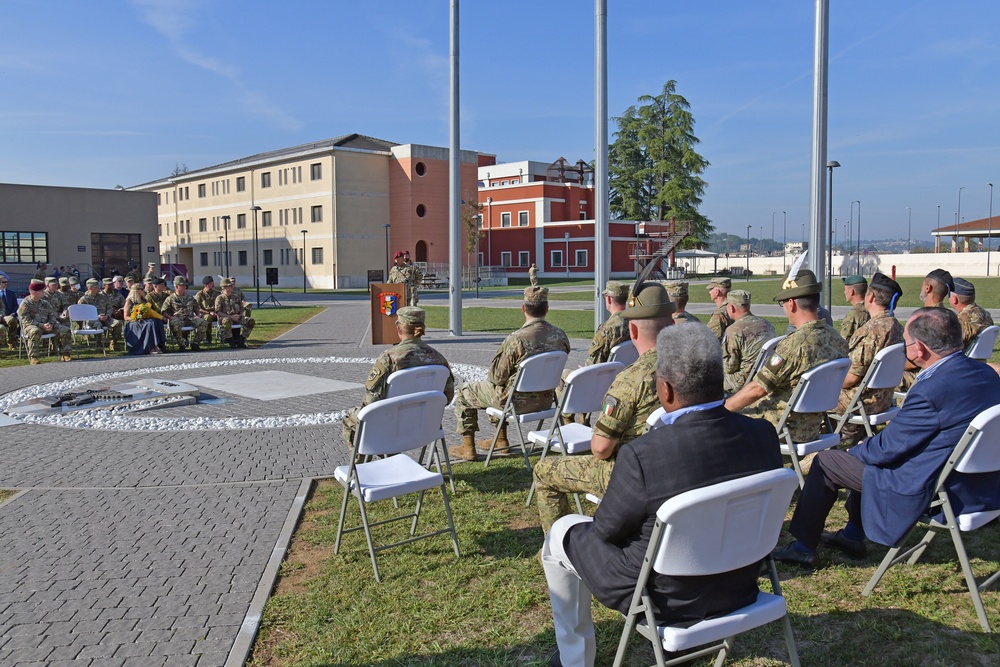 Appointment ceremony for Command Sgt. Maj. Sergio Bondielli, the command sergeant major to the U.S. Army Garrison Italy senior enlisted leader