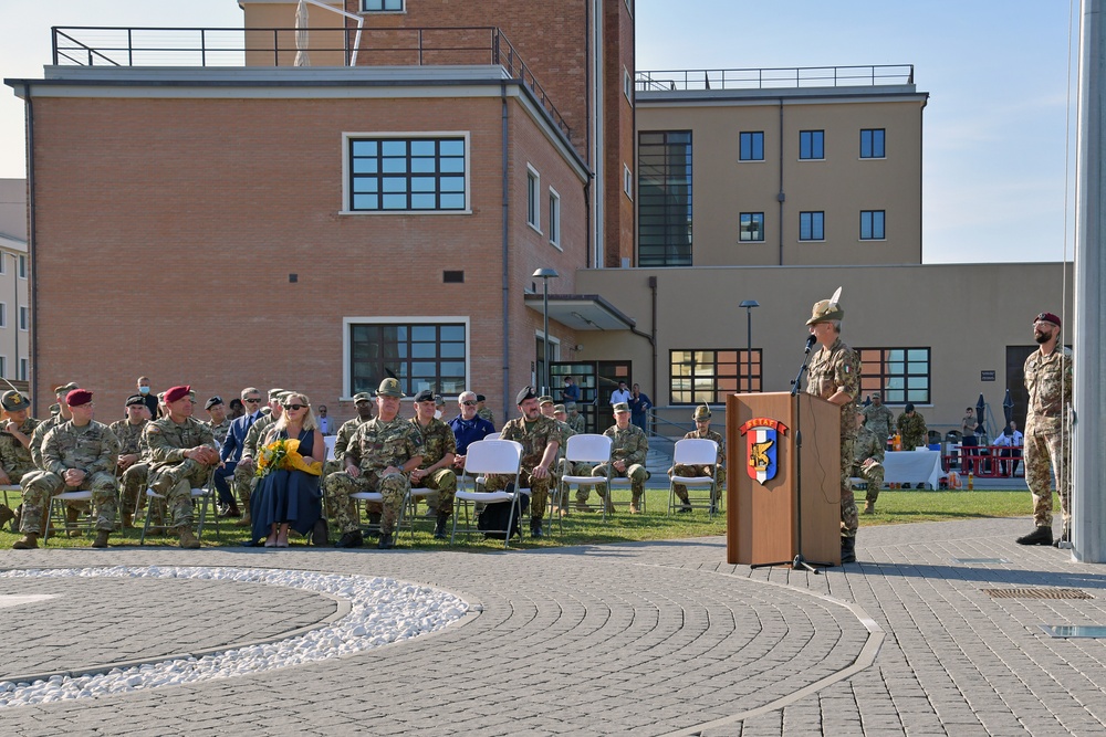 Appointment ceremony for Command Sgt. Maj. Sergio Bondielli, the command sergeant major to the U.S. Army Garrison Italy senior enlisted leader