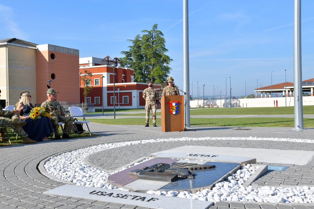 Appointment ceremony for Command Sgt. Maj. Sergio Bondielli, the command sergeant major to the U.S. Army Garrison Italy senior enlisted leader