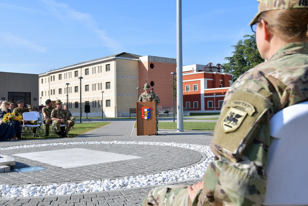 Appointment ceremony for Command Sgt. Maj. Sergio Bondielli, the command sergeant major to the U.S. Army Garrison Italy senior enlisted leader