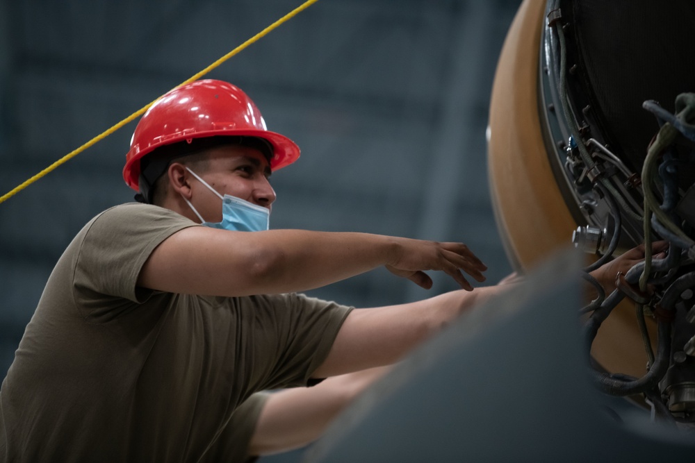 RQ-4 Global Hawk Engine Installation