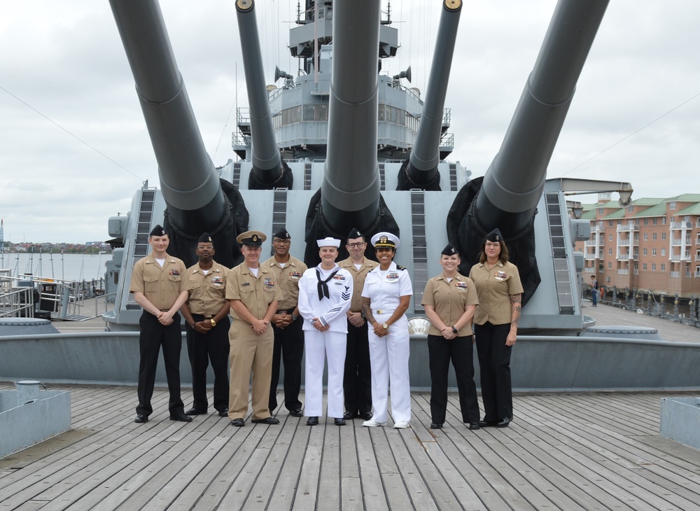 Reenlistment ceremony aboard Battleship Wisconsin