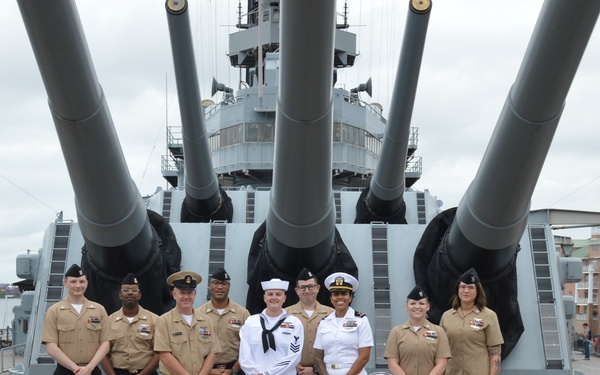 Reenlistment ceremony aboard Battleship Wisconsin