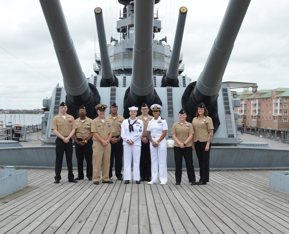 Reenlistment ceremony aboard Battleship Wisconsin