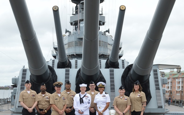 Reenlistment ceremony aboard Battleship Wisconsin