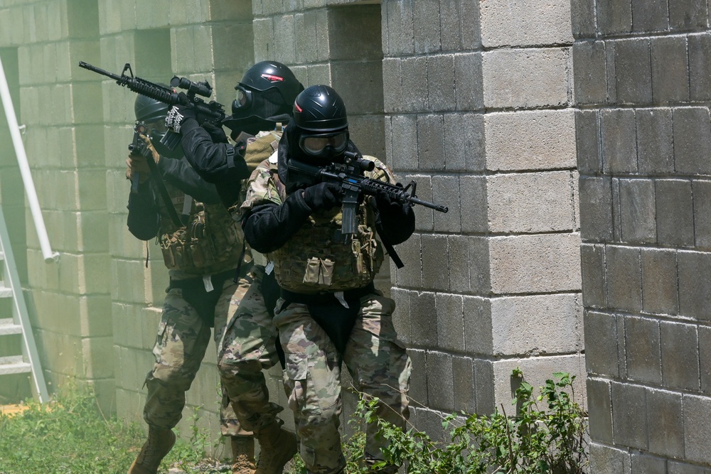 Security Forces training at Camp Santiago Joint Training Center