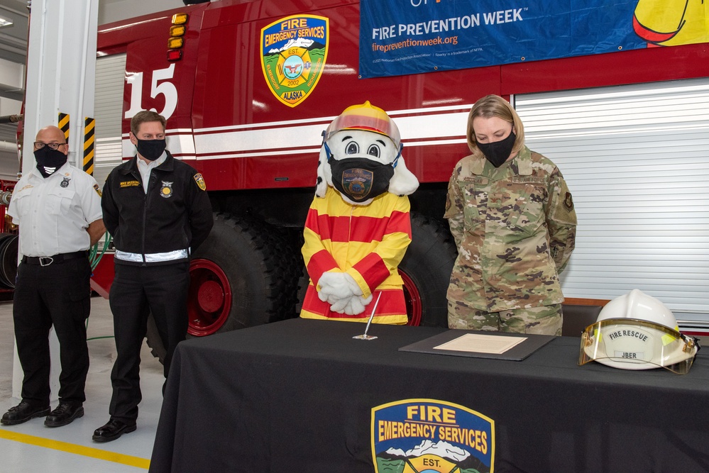 Fire Prevention Week proclamation signing