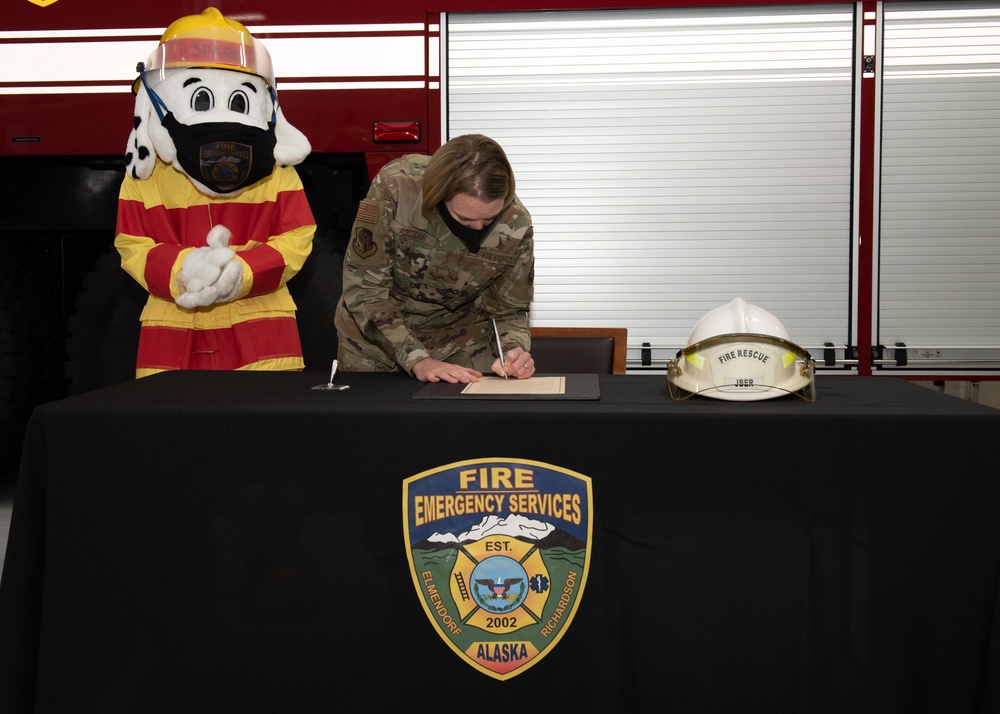 Fire Prevention Week proclamation signing
