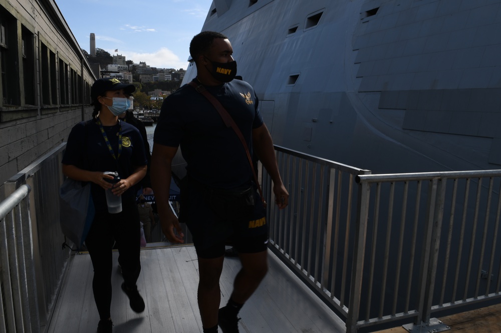 Navy's Newest Sailors Tour the Navy's Newest Ship