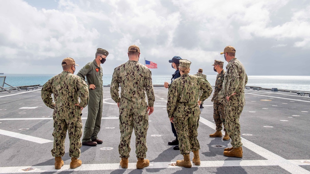 CTF 76 Sailors and Marines Tour USS Charleston