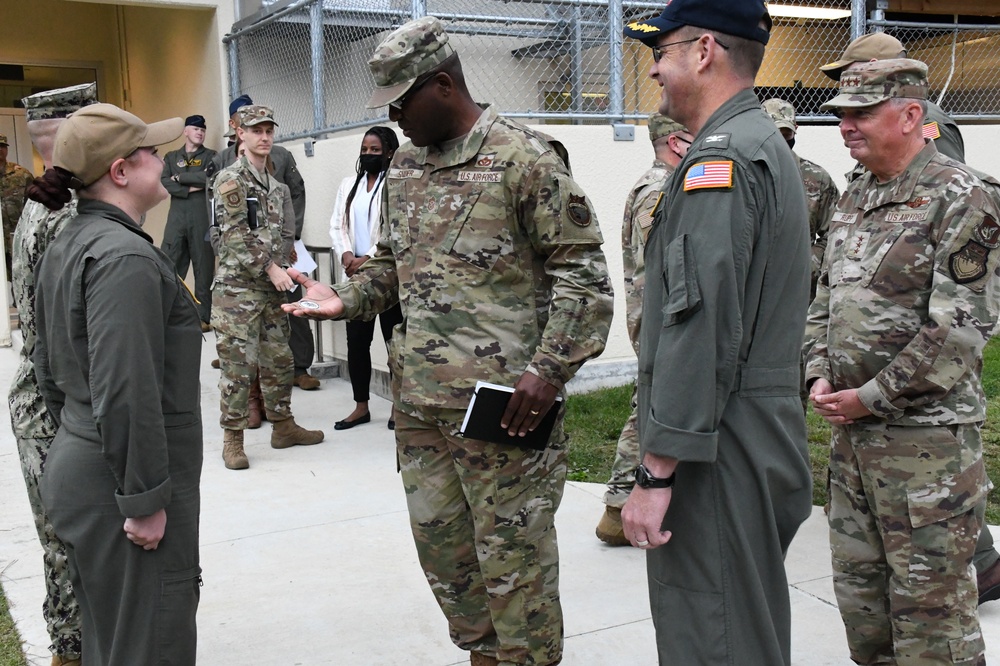 NAF Misawa Sailor Meet with Air Force Chief Master Sergeant