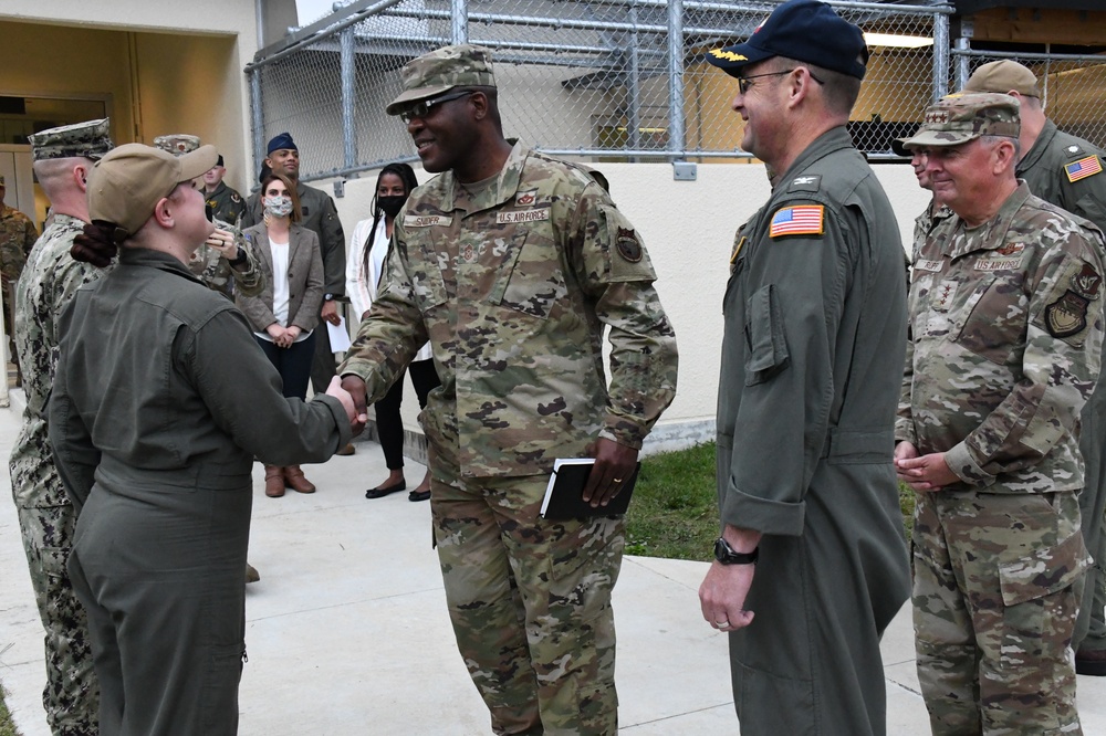 NAF Misawa Sailor Meet with Air Force Chief Master Sergeant