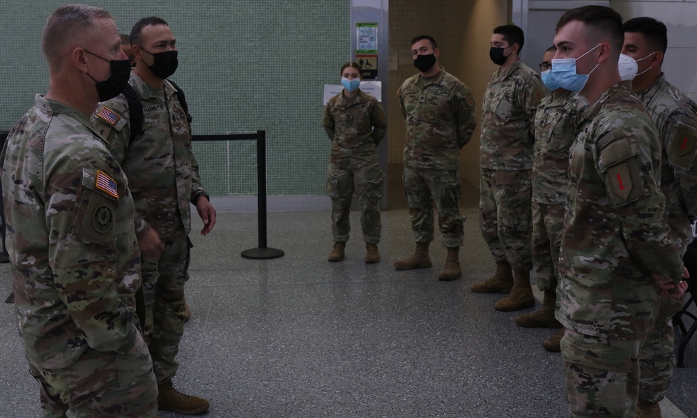 1st Infantry Division Command Team Visits Philadelphia APOD