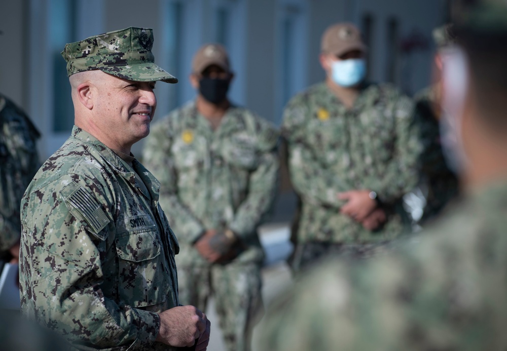 MCPON Russell Smith conducts fleet engagement at Naval Station Rota
