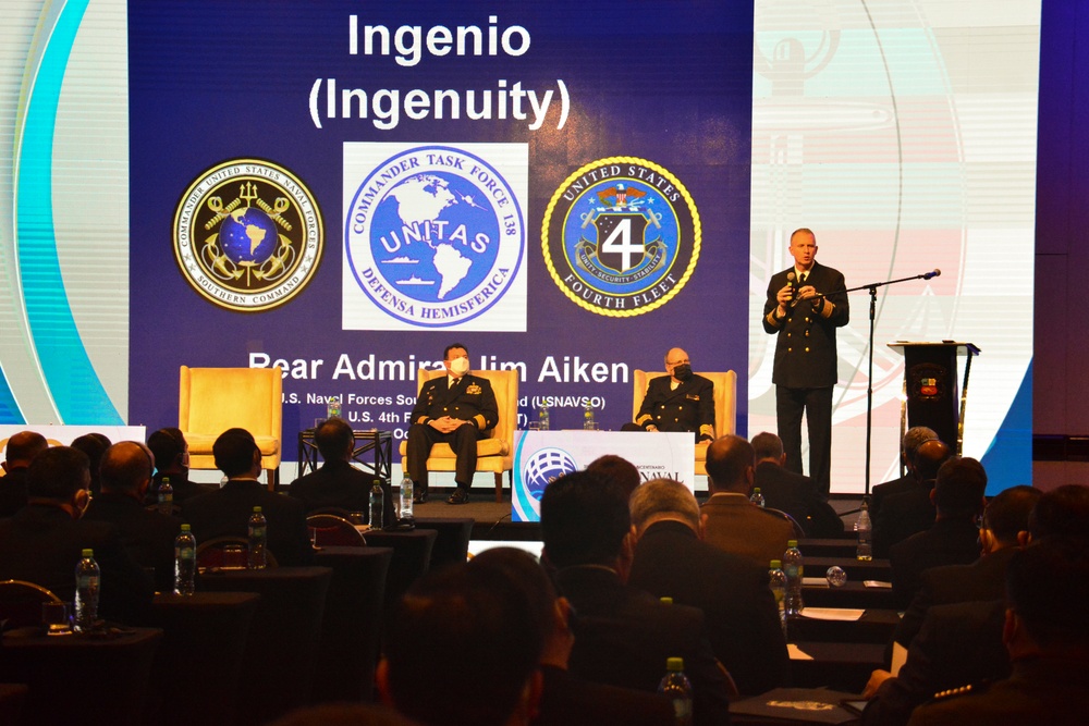 RADM Jim Aiken Speaks at Peruvian War College