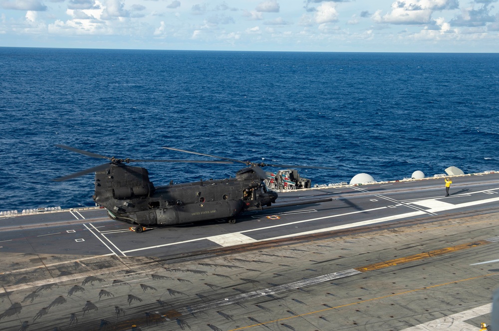Truman is conducting readiness training in the Atlantic Ocean in preparation for future operations.
