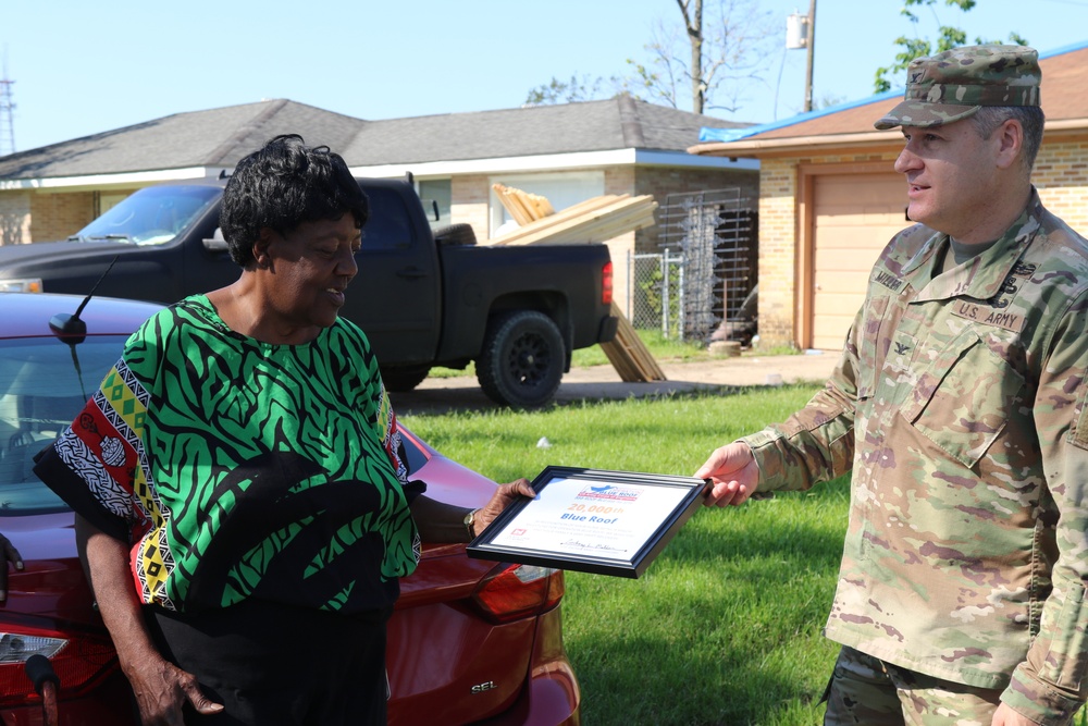 Hurricane Ida Response: Corps of Engineers installs 20,000th blue roof after Hurricane Ida