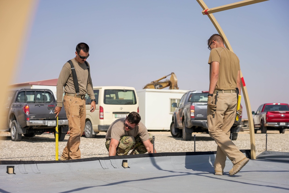 332nd ECES constructs avionics tent