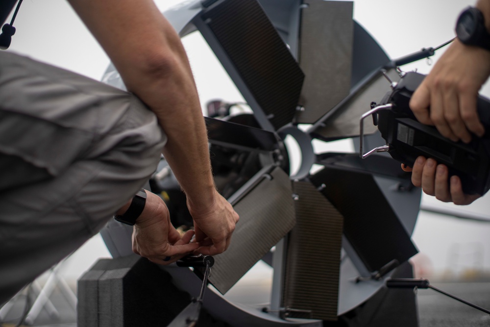 VBAT flight control adjustments aboard USS Portland