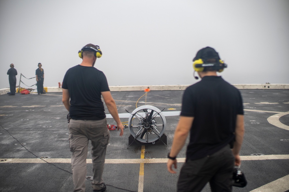 VBAT flight control adjustments aboard USS Portland