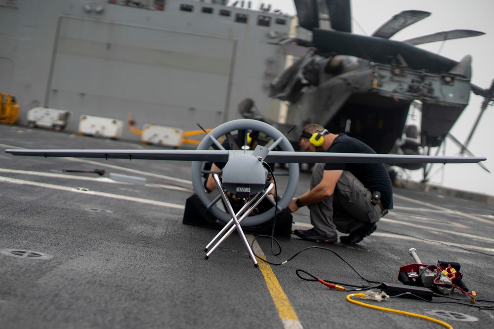 VBAT flight control adjustments aboard USS Portland