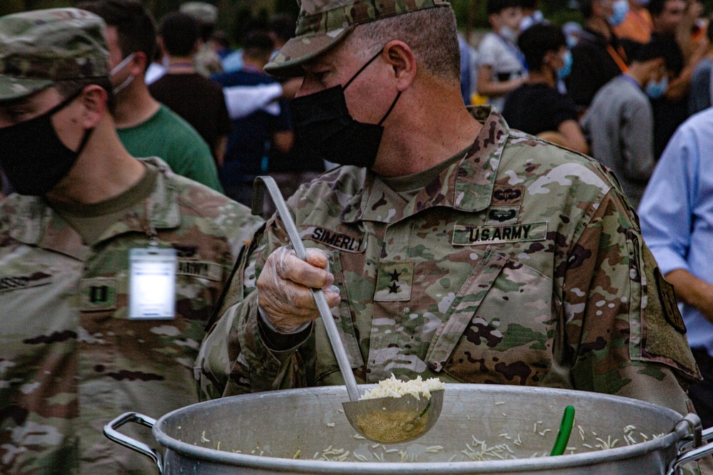 Afghan Personnel And Task Force Eagle Celebrate Kebab Event