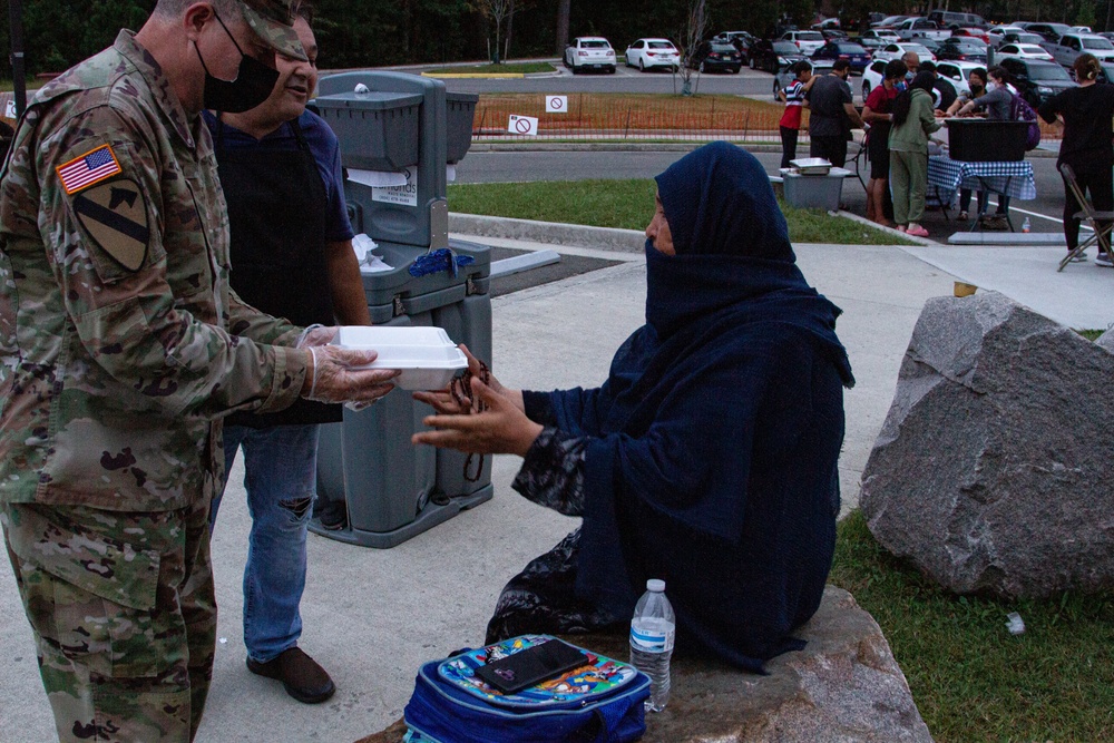 Afghan Personnel And Task Force Eagle Celebrate Kebab Event