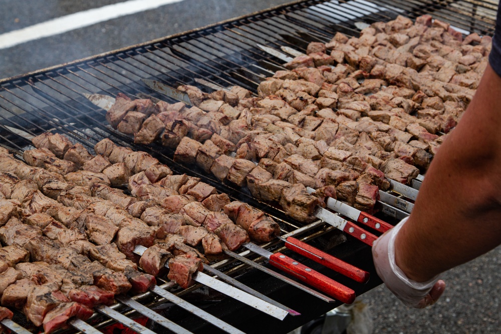 Afghan Personnel And Task Force Eagle Celebrate Kebab Event