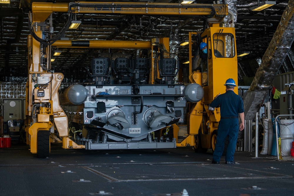 USS Jackson (LCS 6) Sailor Transports RIB