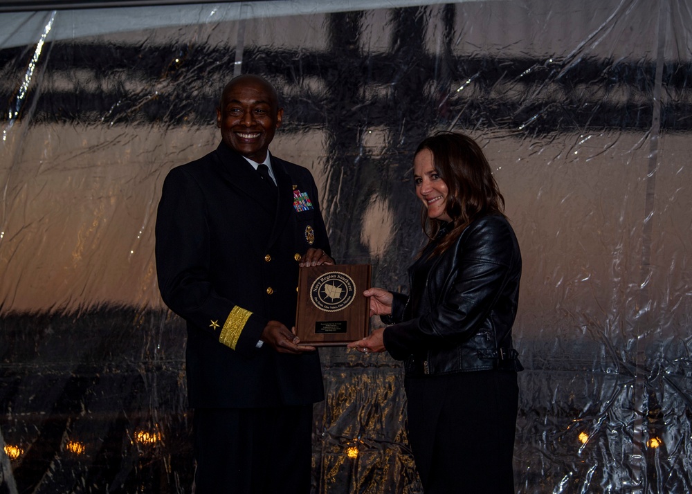 Rear Adm. Barnett presents Awards to SFFW Associates