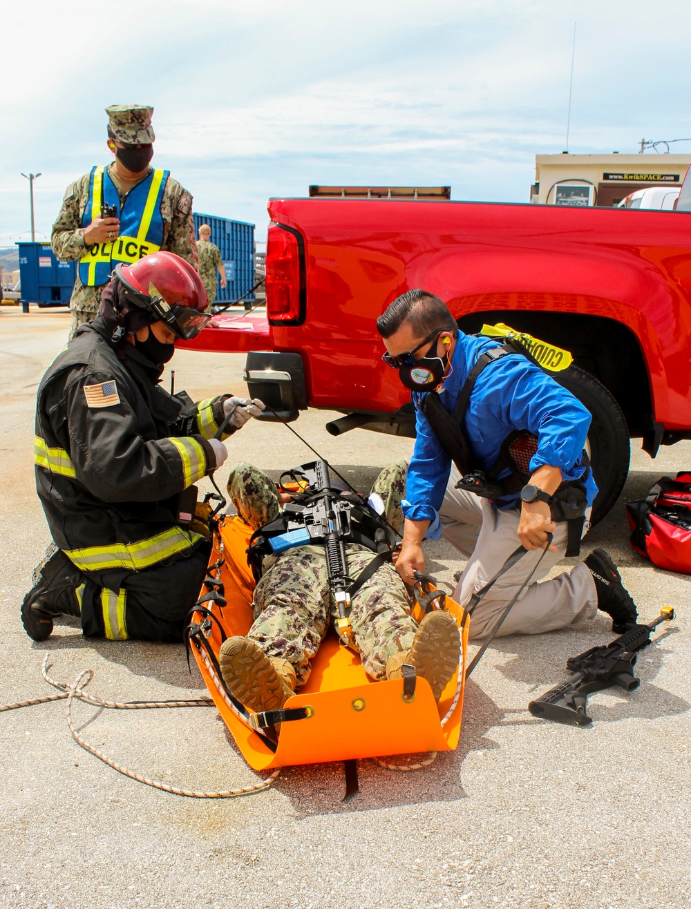 U.S. Naval Base Guam Navy Security Forces Simulate Active Threat Scenario