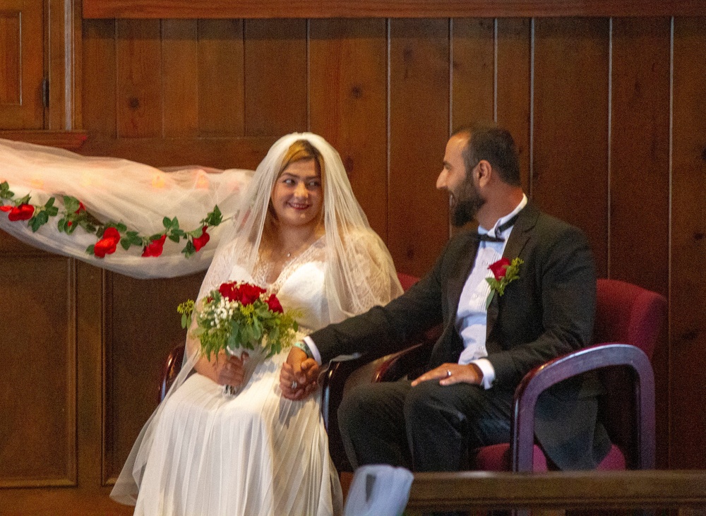 An Afghan family has their wedding at Camp Atterbury