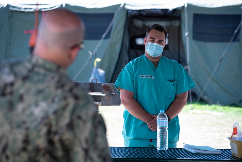 MCPON Russell Smith conducts fleet engagement at Naval Station Rota during Operation Allies Welcome