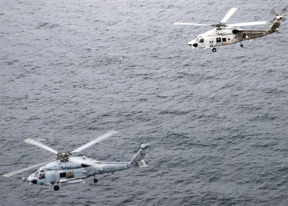 US Navy and JMSDF Helicopter Squadrons Conduct  Bi-lateral Exercises