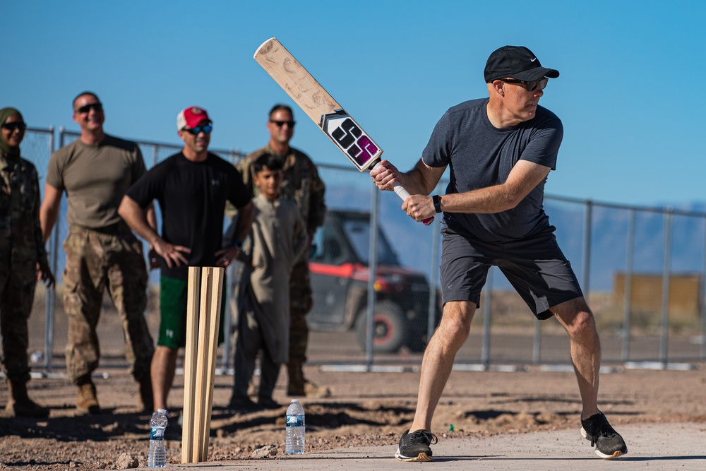 Task Force Holloman hosts cricket game with Afghan evacuees