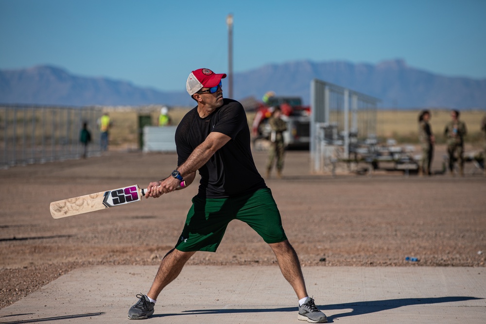 Task Force Holloman hosts cricket game with Afghan evacuees