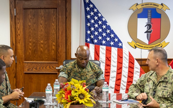 Rear Admiral Robertson visits 2nd MEB