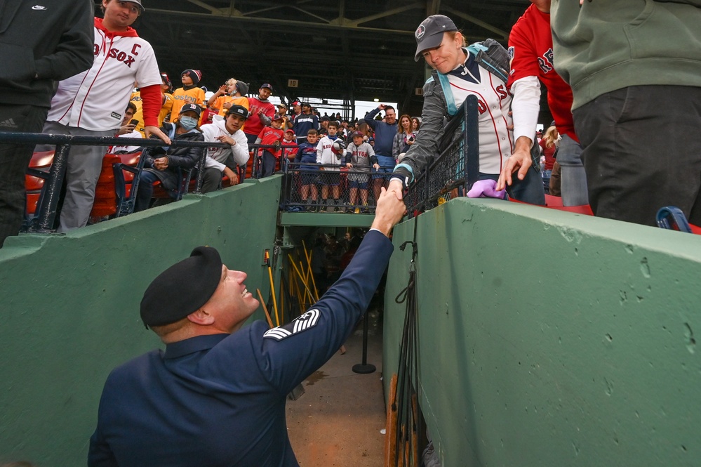 SFS manager recognized at Red Sox game
