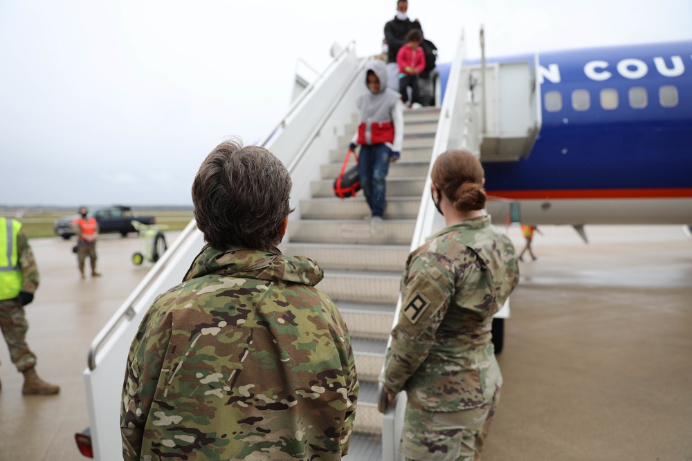 Afghan Evacuees Arrive at Fort McCoy