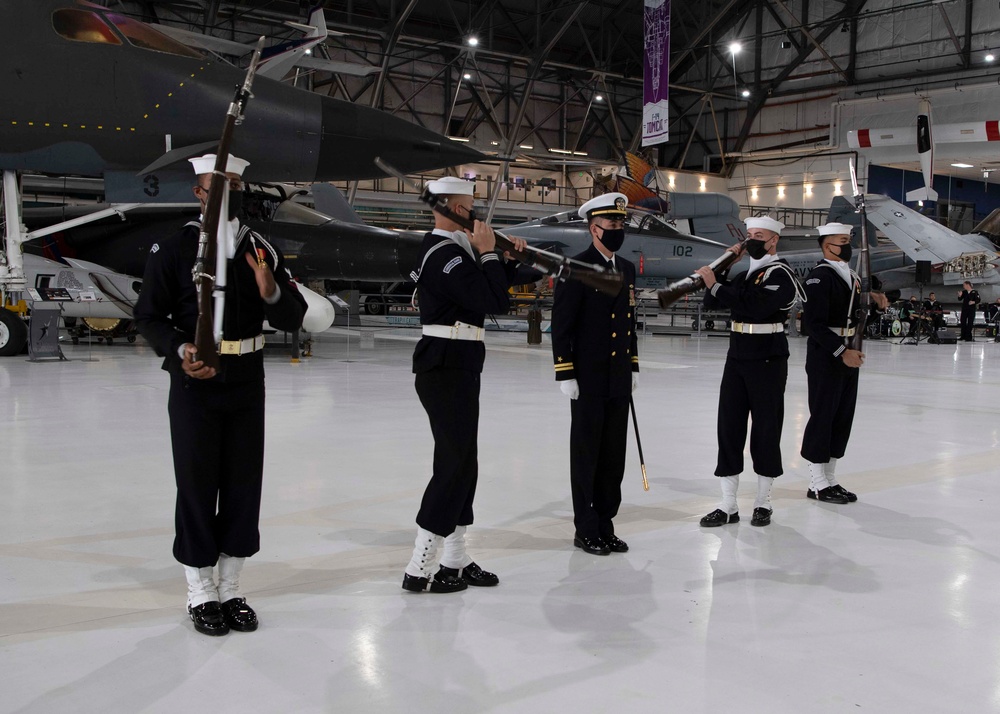 U.S. Navy Ceremonial Guard Performs At Air and Space Museum During Denver Navy Week