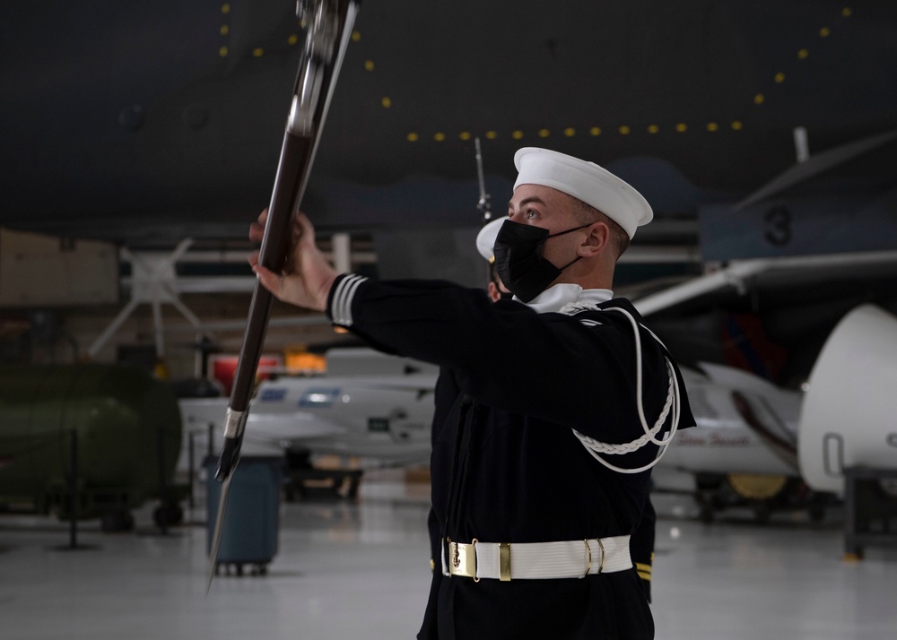 U.S. Navy Ceremonial Guard Performs At Air and Space Museum During Denver Navy Week