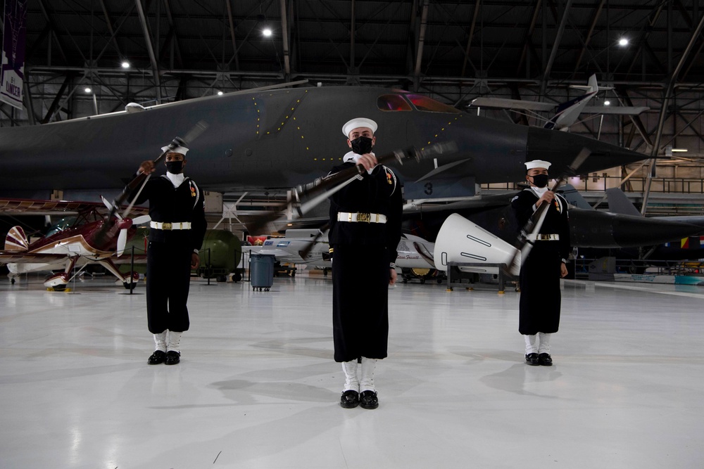 U.S. Navy Ceremonial Guard Performs At Air and Space Museum During Denver Navy Week