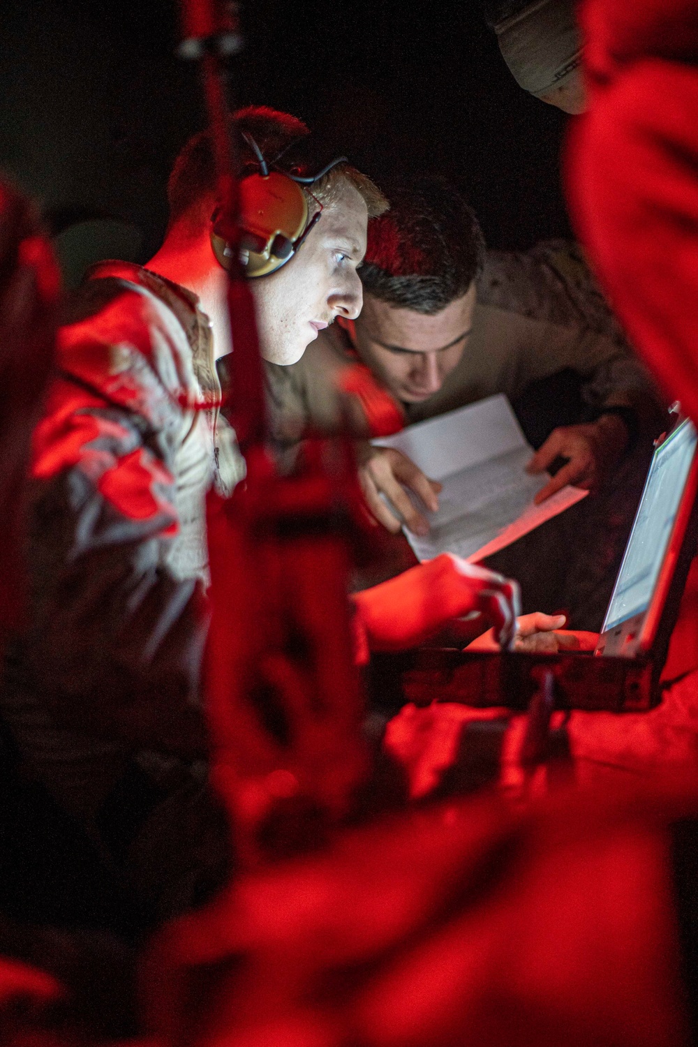 LAR Co. platoon reinforcement exercise aboard USS Portland