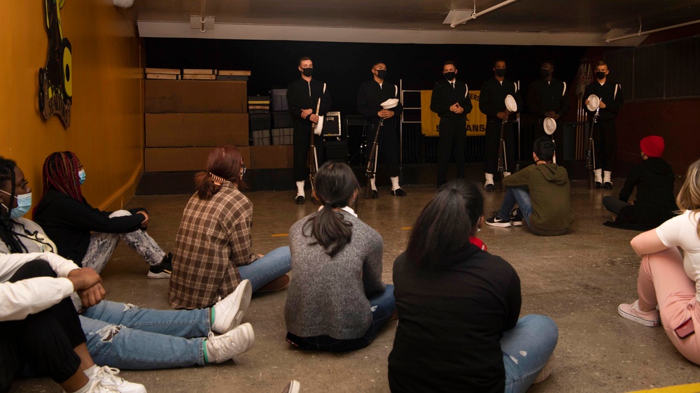 U.S. Navy Ceremonial Guard Sailors Visit High School Students During Denver Navy Week