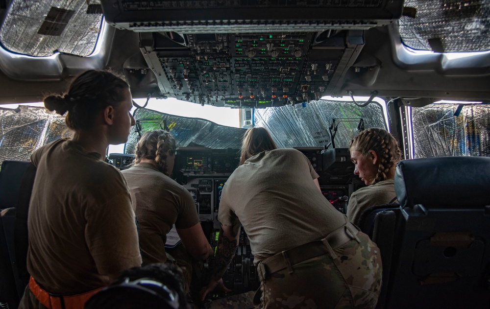 AUAB all female aircrew takes charge