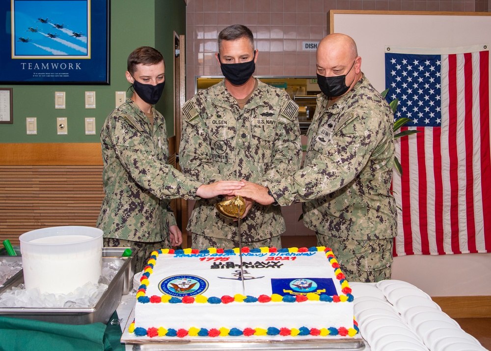 Naval Mobile Construction Battalion 5 celebrates the Navy's 246th Birthday