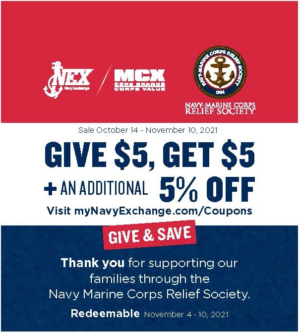 Navy Exchange, Marine Corps Exchange Customers Can Support Navy &amp; Marine Corps Relief Society