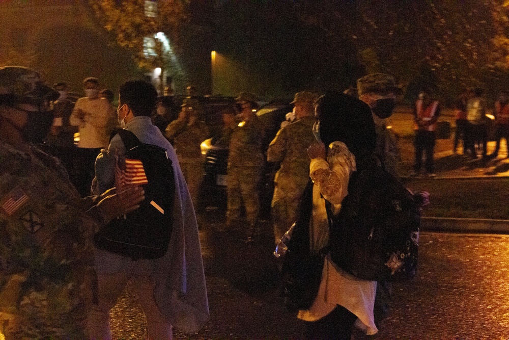 Afghan Personnel Arrive At Fort Lee